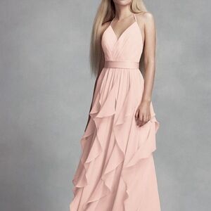 Blush Pink Vera Wang Bridesmaids dress